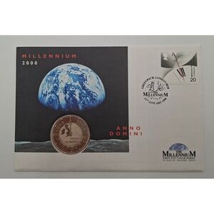 1999 UK Millennium £5 Coin First Day Cover open envelope coin sealed
